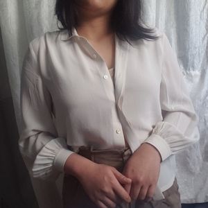 The shirred silk shirt